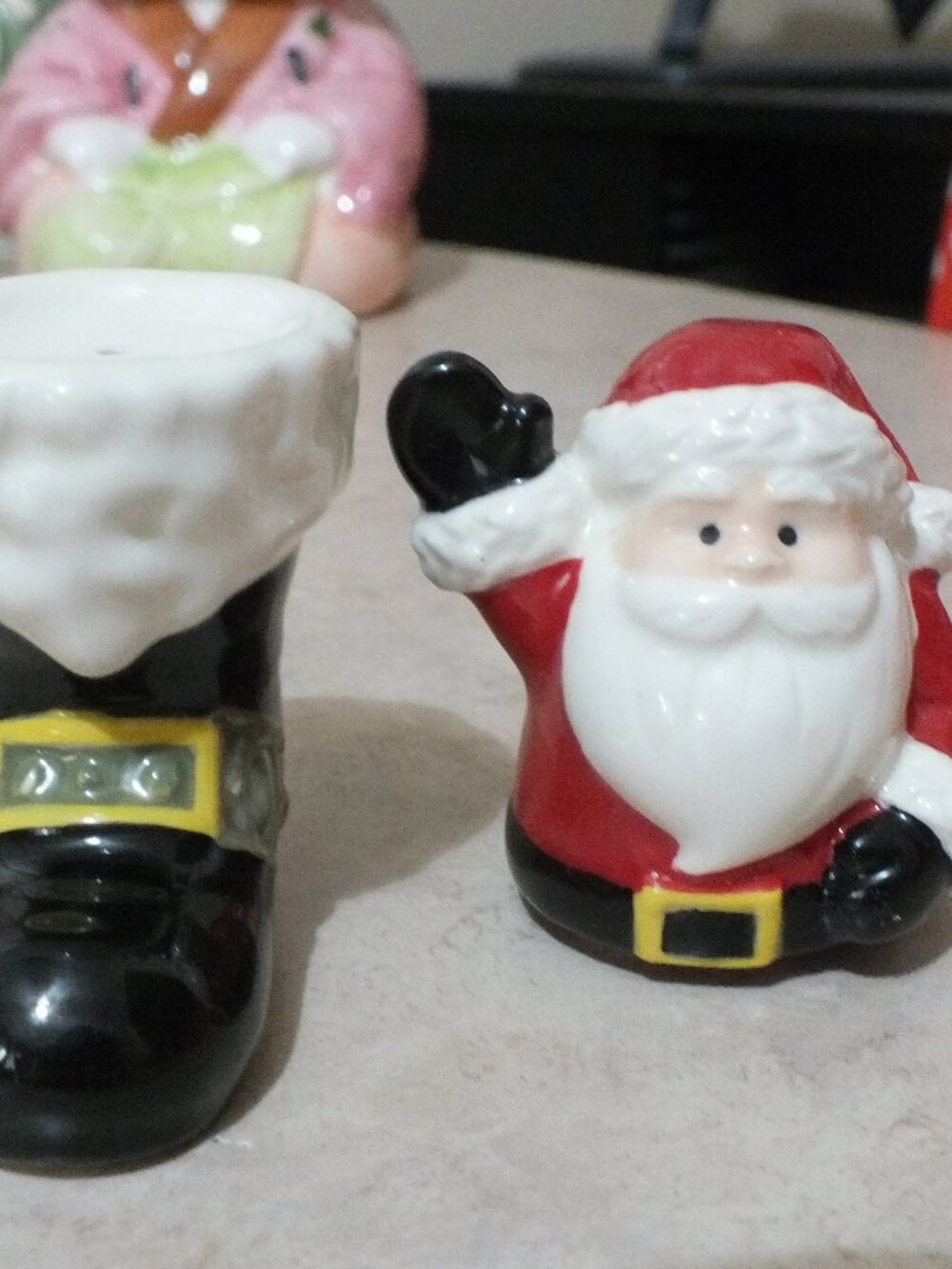 Christmas Winter Holiday Ceramic Salt & Pepper Shakers